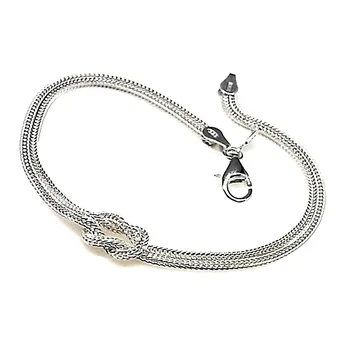 

Law silver bracelet 925m double knot chain [AB0314]