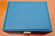 Joyero de terciopelo de doble capa, caja de almacenamiento de joyería europea de cuero de alta capacidad, soporte de joyería de gran espacio, caja de regalo