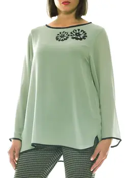 

Maxi shirt women georgette with pearls size soft
