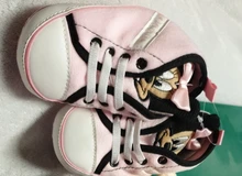 Disney-zapatos de princesa para niñas pequeñas, bonitos, de dibujos animados, Minnie, rosa, Mickey, para recién nacidos