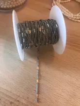 Cadena de oro de acero inoxidable de 2 metros, cadenas planas de 2mm de ancho para fabricación de collares y pulseras, accesorios a granel