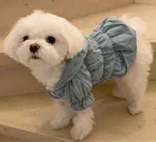 Hoodie Coat Outfit Warm-Dress Girl Dog Winter Princess New Floral 6-Sizes Bubble-Skirt