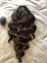 Coleta ondulada de cuerpo largo vigoroso para mujer, extensión de cabello sintético, Clip en peluca, cabello falso negro