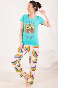 

Armonika Women Top The Owl Six Gökkuşakli Sleepwear KIT ARM-20Y099069