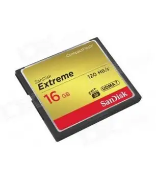 

SANDISK COMPACT FLASH EXTREME 16GB/120 MB/s.