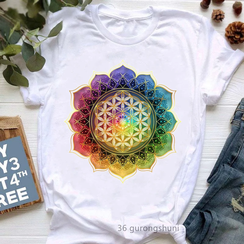Ich lamaste Lama Tier druck T-Shirt Frauen Kleidung Meditation T-Shirt Femme lustige weiße T-Shirt weibliche Sommer Mode Tops – Detail 4
