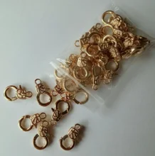 30 cierres de langosta de Metal de 16mm para collares pulseras ganchos Cierre de cadena accesorios artesanales para la fabricación de joyas DIY