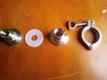 Clamp-Cover Ferrule-Adapter Pipe-Fitting Thread Stainless-Steel Sillicon-Gasket SS304