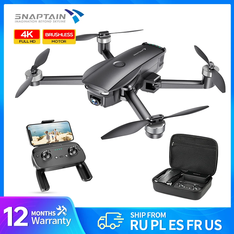Follow Me SNAPTAIN SP7100 4K GPS Drone with UHD Camera for Adults Foldable Quadcopter with Brushless Motor Points of Interest for Beginner with 26 Mins Flight Time Smart Return to Home 