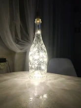 Wine-Bottle Lights-Battery Halloween-Bar-Decor Cork String Led Wedding Christmas Party