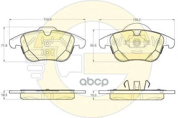 Колодки Тормозные Ford Galaxy/Mondeo/S-Max 11- Передние Girling 6119602 Girling арт. 6119602