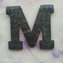 A-Z 1pcs Rhinestone English Alphabet Letter Applique 3D Iron On letters Patch For For