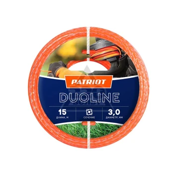 

Fishing line for trimmers PATRIOT 805401171 Duoline D L 3,0mm 15 m