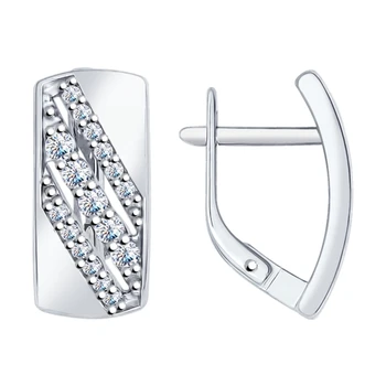 

Earrings made of silver with cubic zirconia