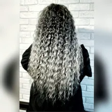 FASHION IDOL-Mechones con cierre, extensiones de cabello sintético rubio, degradado, de plata, gris, de moda, onda de agua, fibra, 20 pulgadas, 9 uds. por paquete