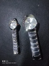 Reloj de lujo de acero inoxidable para parejas, resistente al agua, reloj de pulsera de cuarzo con fecha para amantes, regalos para parejas, envío directo