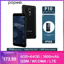 Poptel P10 4G мобильный телефон IP68 Водонепроницаемый Восьмиядерный 64+ 6G 13 МП камера 5,5 дюймов мобильный телефон NFC разблокировка отпечатков пальцев 3600 мАч смартфон