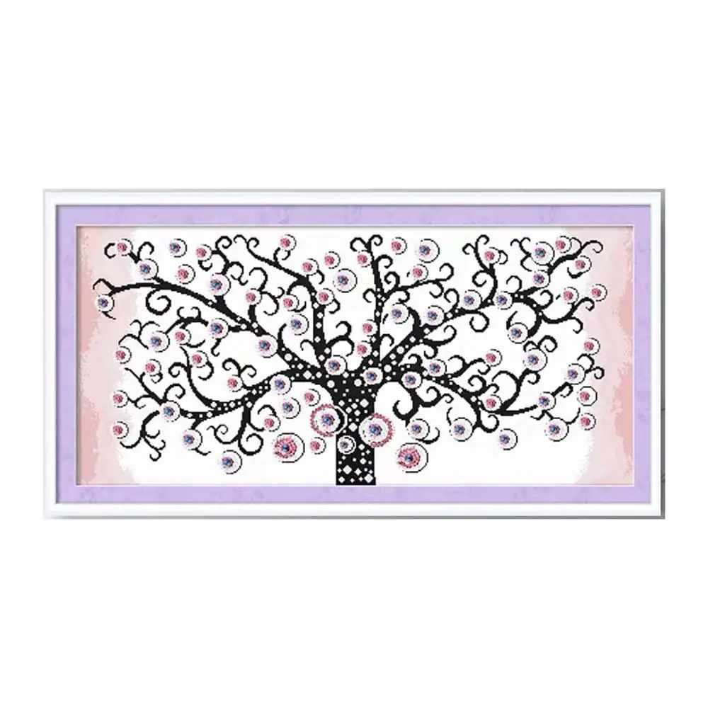 

Abstract Tree of Life Stamped Cross Stitch Kit Embroidery needlework set