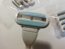 Cabezales de afeitado de 3 cuchillas, máquina de afeitar para el cuidado de la piel, recortador de pelo corporal reemplazable, accesorios de depilación, 4 unids/lote