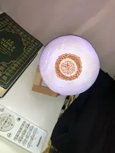 Lámpara de luna con Altavoz Bluetooth Quran, soporte para estante, aplicación de luz nocturna de Control con traducción del Corán