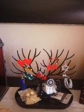 WE-pendientes de ciervo negro rosa blanca y rosada, collar, anillo, pendiente pulsera joyería, cajas y soporte de exhibición, bandeja de almacenamiento de árbol, joyería