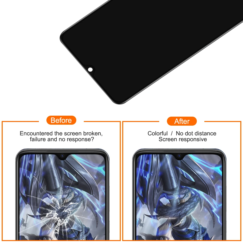 Для 6,5" Xiaomi Redmi Note 8 Pro ЖК-дисплей рамка+ сенсорный экран панель дигитайзер Замена для Redmi Note8 Pro