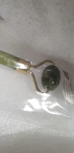 Rodillo masajeador Facial doble cabezas de piedra de Jade Estiramiento Facial manos la piel del cuerpo de relajación de belleza para delgazar piel sana, herramientas para el cuidado de