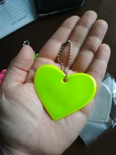 MEILITE 500 vela luces amor corazón colgante bolso accesorios reflectante llaveros Keyings para la Seguridad del Tráfico de uso