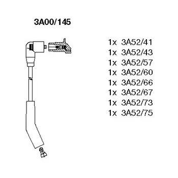 

Cable kit for Land Rover Range Rover II 4.6i 94 BREMI 3A00/145