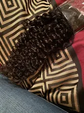 30 pulgadas de la onda profunda mechones con cierre rizado mechones con Frontal 3 4 mechones peruano de la armadura Lemoda Remy extensión del cabello humano