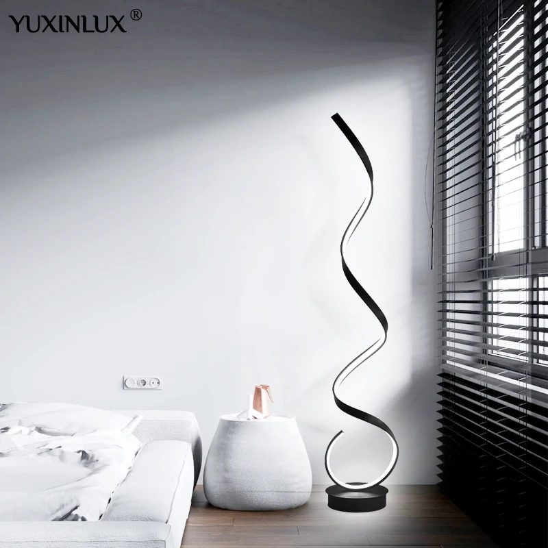 

Minimalist LED Floor Lamp Black Reading Lighting Bedroom Bedside Living Room Study Office Desk Eye Production Night Light Modern