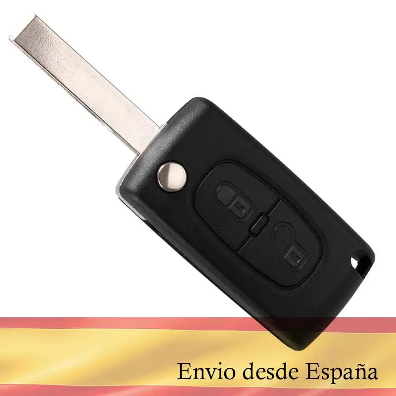 Carcasa Llave para Peugeot 207 307 308 3008 5008 807 Expert Partner C2 C3  C4 C8 Berlingo Jumpy, CE0536, 2 Botones