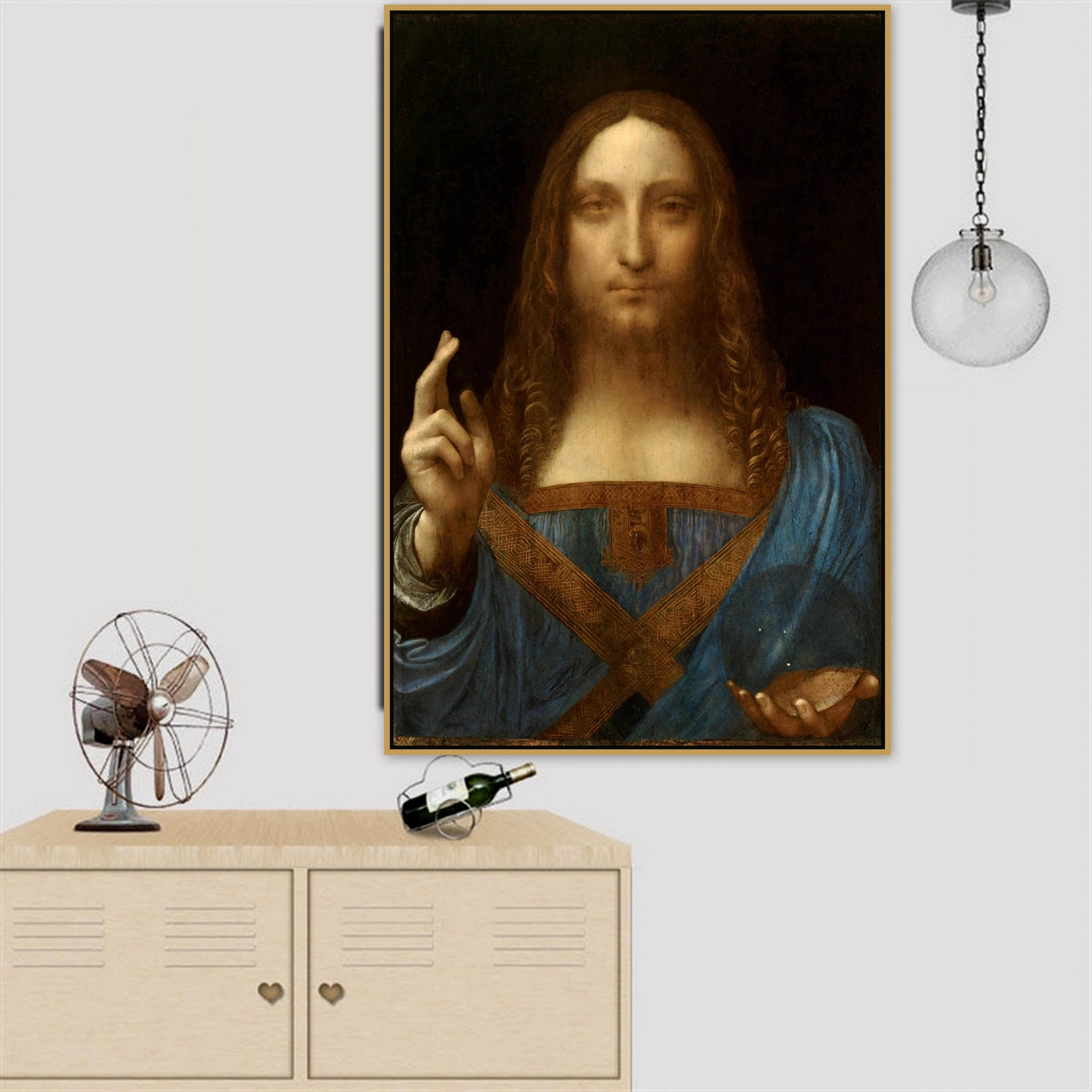 Leonardo Da Vinci старый известный мастер-художник Salvator Mundi холст живопись плакат и печать для декора гостиной поп-искусство на стену