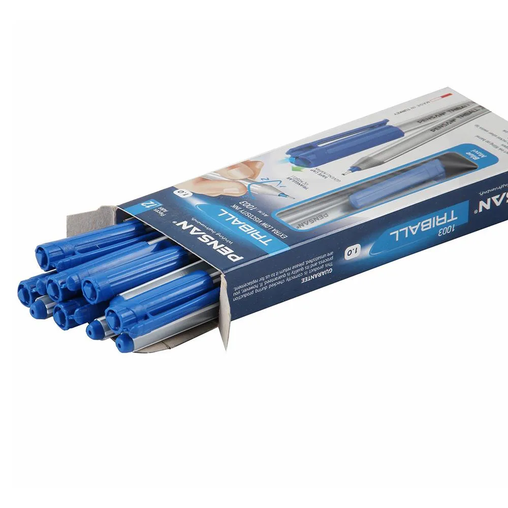 

Ballpoint Pens 12 Pcs 1MM Metal Nib Stationery Office Accessories School Supplies Free Shipping Blue Ergonomic Elegant Quality Clamshell Set 2021 Pensan Triball
