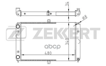 

Radiator OHL. DV. Zaz Sens (T100 T150) 02- Chance (T100 T150) 09-zekkert art. mk-1505