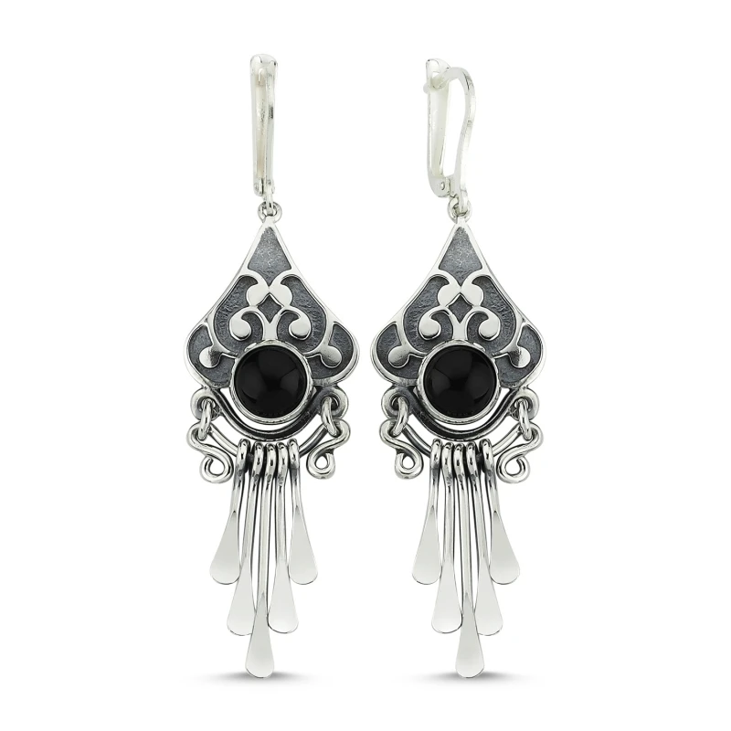 

Armagano Onyx Gemstone Dangle Hand Handwork Earrings