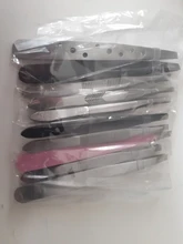 Pinzas para cejas de acero inoxidable, juego de 10 unidades, pinzas para el pelo, pinzas para recortar cejas, pinzas para extensiones de pestañas, utensilios de belleza para maquillaje