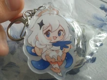 Genshin-llavero con Base acrílica de 11 estilos, Base para llavero, regalo para seguidores, Genshin Impact Zhongli Diluc Venti Paimon