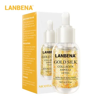 

LANBENA Face Cream Gold Silk Collagen Ampoule Serum Removes Melanin Lighten Dark Spots Whitening Firming Anti Aging Anti Wrinkle