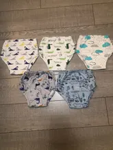 5 unids/lote lavable todos los temporada impermeable bragas pañales reutilizables bebé gasa de algodón infantil pantalones de entrenamiento de pañal para recién nacido pantalón