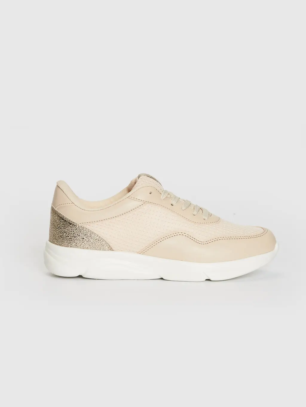 Women Shoes Lace-up Sneaker Beige Women Shoes Women Daily Use Shoes Women Casual Shoes Women Casual Sneakers