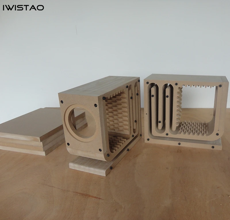 IWISTAO HIFI Speaker Empty Cabinet Kit Labyrinth