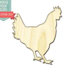 10 pChicken сельскохозяйственное животное-на заказ Выберите свой размер Лазерная резка Деревянные Художественные товары для рукоделия Настенный декор свадебный детский DCS0460
