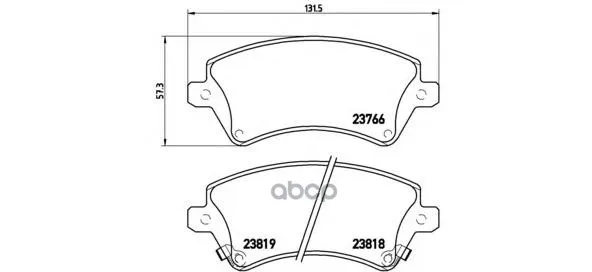 Колодки Тормозные Toyota Corolla(E12) 1.4/1.6/1.8/2.0 0002/02 Передние Brembo P83064 Brembo арт. P83064