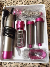 Secador de pelo 5 en 1 de un paso, voluminizador, giratorio, alisador de pelo, peine, cepillo rizador, secador de pelo para Herramienta de Peinado