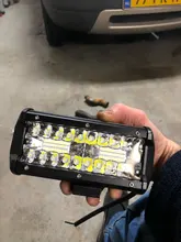 Barra de luz LED de 7 pulgadas para conducción todoterreno, haz combinado de 3 filas para barco, coche, Tractor, camión, 4x4, SUV, 12V y 24V, 2 uds.
