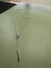 DOTIFI para las mujeres collares la innovación pendiente doble cadena larga calado triángulo y Baguette collar de acero inoxidable