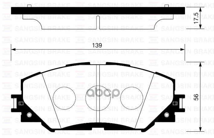 Колодки Тормозные Toyota Auris 1.4-1.6 07-/Corolla 1.4 07-/Rav 4 06- Передние Sangsin Brake Sp2093 Sangsin brake арт. SP2093