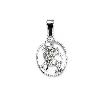 

Horoscope pendant 925 Sterling silver m Leo oval openwork 20mm. [AB4153]