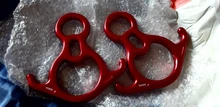Bocina de descenso para escalada en roca, 8 anillos de descenso, ocho anillos con engranaje de rappel de oreja curvada, equipo de dispositivo Belay, 50NG